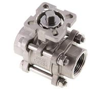 Válvula de bola de acero inoxidable de 2 vías G1'' de 3 piezas de paso total ISO-Top - BL2SA3