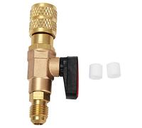 Válvula de Bola de Latón para Refrigeración, Adaptador en Ángulo G1/4 G5/16, 45Bar, para Aire Acondicionado R410