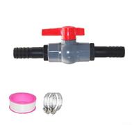 Válvula de bola de PVC de 3/4 pulgadas con llave de paso de manguera para sistemas de drenaje de piscina, válvula de agua de larga duración