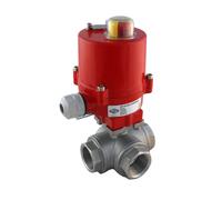 Válvula de bola eléctrica de latón G1/4'' 120V CA 3 vías puerto en L - BL3BAL