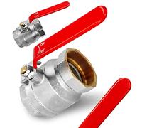 Válvula de Bola Esfera Cierre 3'' Hembra x 3'' Hembra Latón DN80 Maneta de Palanca | Llave de Paso Agua Restrictor Anillo de Estanqueidad de Prensaestopas