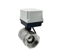 Válvula de bola motorizada acero inoxidable 1-1/2 pulgadas, DN40, 220 V, 12, 24, 3 cables, válvula eléctrica con control 2 puntos(12VDC)