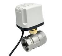 Válvula de bola motorizada acero inoxidable 2 vías, DN15, DN20, DN25 y DN50, impermeable, IP65, 12 V, 24 220, 3 cables controles(24vdc-cr04,DN20)