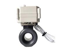 Válvula de bola motorizada de paso total DN25 de 1", válvula de bola eléctrica DC12V o DC24V con cuerpo de válvula de PVC utilizada for drenaje de agua de lluvia