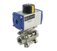 Válvula de bola neumática de 2 vías de acero inoxidable y muelle cerrado G3/8'' - BL2SA3