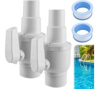 Válvula de cierre para piscina Famanu - Válvula de bola para skimmer - Adaptador para manguera de piscina - Válvula de desagüe - Bomba de piscina SP0729