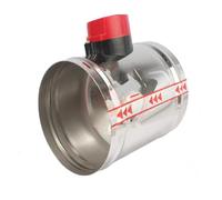 Válvula de compuerta de conducto de aire eléctrico de acero inoxidable OD51-250mm 201, conducto HVAC, amortiguador de aire motorizado, actuador HVAC AC220V DC12/24V(OD 100mm,AC220V)