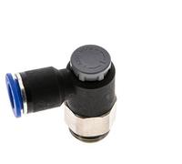 Válvula de control de flujo Codo de salida de medidor 12 mm - G1/2'' Latón/PA 66 Tuerca de seguridad