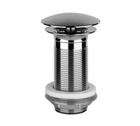 Válvula de desagüe Gessi 1 1/4 con desagüe abierto para lavabos sin rebosadero, longitud del eje 100mm, 1391, 01391031, Color: cromado