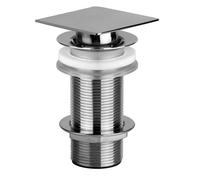 Válvula de desagüe Gessi 1 1/4 con desagüe abierto para lavabos sin rebosadero, válvula de vástago mín. 14mm/máx. 3mm, 29082031, Color: cromado