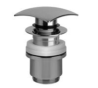 Válvula de desagüe Gessi Stop&Go 1 1/4 para lavabos con rebosadero, válvula de vástago mín. 25mm/máx. 45mm, 29083031, Color: cromado