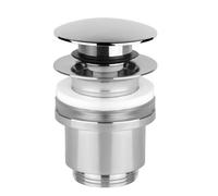 Válvula de desagüe Gessi Stop&Go 1 1/4 para lavabos sin rebosadero, válvula de vástago mín. 25mm/máx. 45mm, 1420, 01420031, Color: cromado