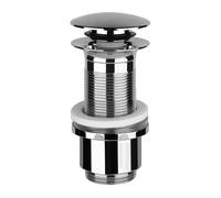 Válvula de desagüe Gessi Stop&Go 1 1/4 para lavabos sin rebosadero, válvula de vástago mín. 64mm/máx. 85mm, 1423, 01423149, Color: Óptica Finox