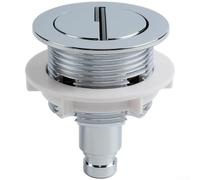 Válvula de descarga de tanque de inodoro con doble botón de presión de 38 mm con construcción de ABS cromada para reparación estándar de cisterna en acabado dorado (galvanoplastia)