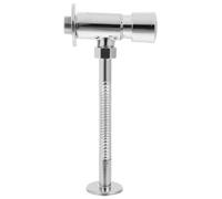 Válvula de Descarga Manual Botón Pared, para Urinario de Cobre | Aleación Resistente, Cierre Retardado para Ahorro de Agua, Uso en Baño Público y Hogar, Color Plata