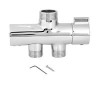 Válvula de Ducha con Desviador G1/2" - Válvula Mezcladora para Columna de Ducha, Recambio para Salida de Agua y Grifo Pulverizador, Instalación en Pared para Baño
