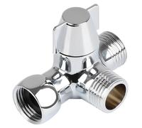 Válvula De Ducha, G 1/2" Latón Cromado, Válvulo De Adaptador En T, Tres Vías, Para Brazos De Ducha, Recambio De Sistema