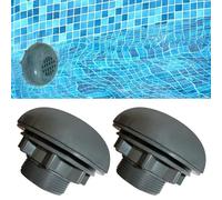 Válvula de entrada/salida para compatible con Coleman, Intex, Bestway, bomba de filtro de piscina sobre el suelo, piezas de repuesto de bomba de piscina, para manguera de 1-1/2 pulgadas (lote de 2, A)