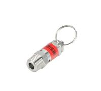 Válvula de escape tipo resorte de acero inoxidable 304 con rosca macho BSPT de 1/4" y 0,5 bar y 0,05 mpa.