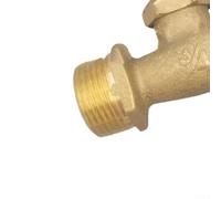 Válvula de latón para manguera de 3/4 pulgadas MIP x 3/4 pulgadas MHT para jardín al aire libre para control de flujo de agua, temperatura de 71.1 °C y clasificación de presión de 125 PSI (3/4)