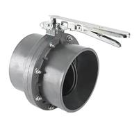 Válvula De Mariposa De PVC, Tipo Soldadura Por Encastre, 90mm, 110mm, 125mm, 160mm Y 200mm, Con Palanca Manual Y Diseño Monobloque For Sistemas De Riego.(Galvanized handle,110mm)