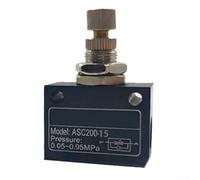 Válvula de mariposa neumática ASC200 con puerto G1/4, control de flujo de aire de aleación de aluminio para automatización industrial, regulación de presión de precisión 0.05-0.95MPa (ASC300-15)