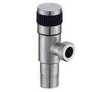 Válvula de parada ángulo acero inoxidable 304, válvula agua cierre cuarto vuelta, fregadero, baño, inodoro, cocina, ducha, fontanería DN15, 1 Uds