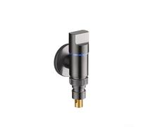 Válvula de parada automática de agua de acero inoxidable G1/2, grifo de ángulo de apertura rápida para lavadora, válvula de cierre de mango de metal que ahorra espacio para baño, fregadero, inodoro