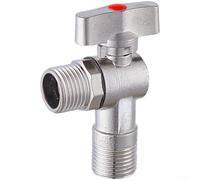 Válvula de parada de esquina de latón cromado de larga duración para calentador de agua, lavabo, cocina, ajuste de 4 a 6 pulgadas (H)