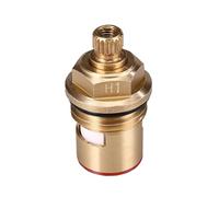 Válvula de recambio para grifo con cartucho de vástago cerámico de latón, de cuarto de vuelta, G1/2", diámetro de estrías de 8,2 mm, 20 dientes, cartucho para grifo