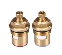 Válvula de recambio para grifo con cartucho de vástago cerámico de latón, de cuarto de vuelta, G1/2", diámetro de estrías de 8,2 mm, 20 dientes, cartucho para grifo