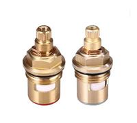 Válvula de recambio para grifo con cartucho de vástago cerámico de latón, de cuarto de vuelta, G1/2", diámetro de estrías de 8,2 mm, 20 dientes, cartucho para grifo