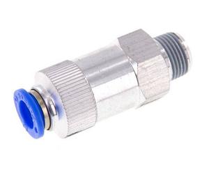Válvula de retención a presión de 10 mm y R3/8'' macho de aluminio 0,2-10bar (3-145psi) con rosca para manguera