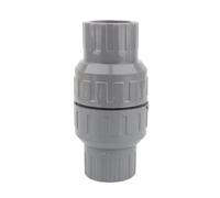 Válvula de retención de PVC de 20/25/32/40/50mm, tubería de agua unidireccional, válvula sin retorno, juntas de tubería de riego for jardín y acuario, 1 ud.(Grey,40mm(Without Spring))