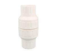 Válvula de retención de PVC de 20/25/32/40/50mm, tubería de agua unidireccional, válvula sin retorno, juntas de tubería de riego for jardín y acuario, 1 ud.(White,40mm(Without Spring))