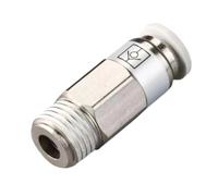 Válvula de retención neumática roscada SPC VPC M5 1/8", 1/4", 3/8", 1/2" BSPT, válvula de retención rápida for tubería de aire, conector rápido de un botón(SPC8-01)