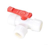 Válvula de tubo de agua de tres vías de plástico, válvula de bola de conexión rápida para fontanería de 20/25/32/40/50/63 mm, ajuste de control de flujo (32 mm)