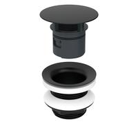 Válvula de vástago Geberit con tapa de vaciado 1 1/4x50mm cromada, 152050141, Color: Negro Mate - CM