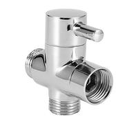 Válvula Desviadora Cromada para Baño para Ducha de Mano y Cabezal Rociador Fijo, Reemplazo del de Ducha Resistente a Alta Presión, Fácil Control de Agua con Palanca de Metal