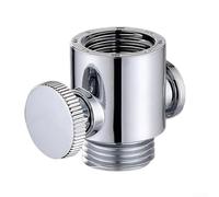 Válvula desviadora de ducha ABS con control de flujo ajustable y función de apagado de agua (plata)