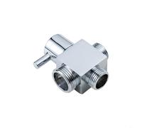 Válvula desviadora de ducha de latón de 3 vías, con entrada de 2 salidas, para conmutación de flujo de agua de alta presión en sistemas modernos de fontanería de baño (plata)