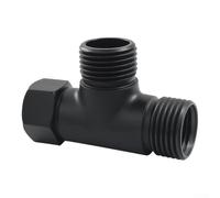 Válvula desviadora de ducha de latón G1/2 de 3 vías, adaptador en T, adaptador universal para sistema de ducha, desviador montado en brazo de ducha para ducha de mano y cabezal de pulverización fijo