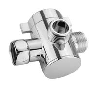 Válvula Desviadora de Ducha de Tres Vías Hebilla Curva | Acero Inoxidable, Antióxido y Fácil de Instalar, para Hotel y Tienda, Conexión 1/2, Plata
