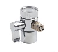 Válvula desviadora de fregadero de latón plateado con rosca hembra M22 para tubos RO de 1/4 pulgadas, adaptador de filtro de agua de conexión rápida para grifo de cocina o baño, divisor de metal a