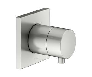 Válvula desviadora empotrada KEUCO IXMO para 3 consumidores con maneta confort, con cierre, roseta cuadrada, 59549061002, Color: acabado en acero inoxidable