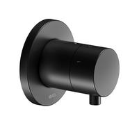 Válvula desviadora empotrada KEUCO IXMO para 3 consumidores con maneta confort, con cierre, roseta redonda, 59549371001, Color: Negro Mate