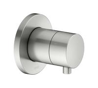 Válvula desviadora empotrada KEUCO IXMO para 3 consumidores con maneta confort, con cierre, roseta redonda, 59549061001, Color: acabado en acero inoxidable