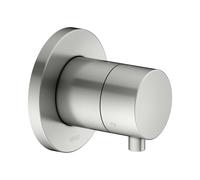 Válvula desviadora empotrada KEUCO IXMO para 3 consumidores con maneta confort, sin cierre, roseta redonda, 59548061001, Color: acabado en acero inoxidable