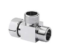 Válvula desviadora G1/2 de latón, adaptador de 3 vías en forma de Y/cuadrado universal para sistema de ducha de mano, pieza de recambio para grifo desviador