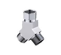 Válvula desviadora G1/5.1 cm de latón, adaptador universal en forma de Y/cuadrado de 3 vías, sistema de ducha de mano, pieza de repuesto, desviador de grifo